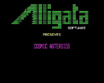 Cosmic Asteroids (1983)(Alligata)[h TSTH] screen shot title